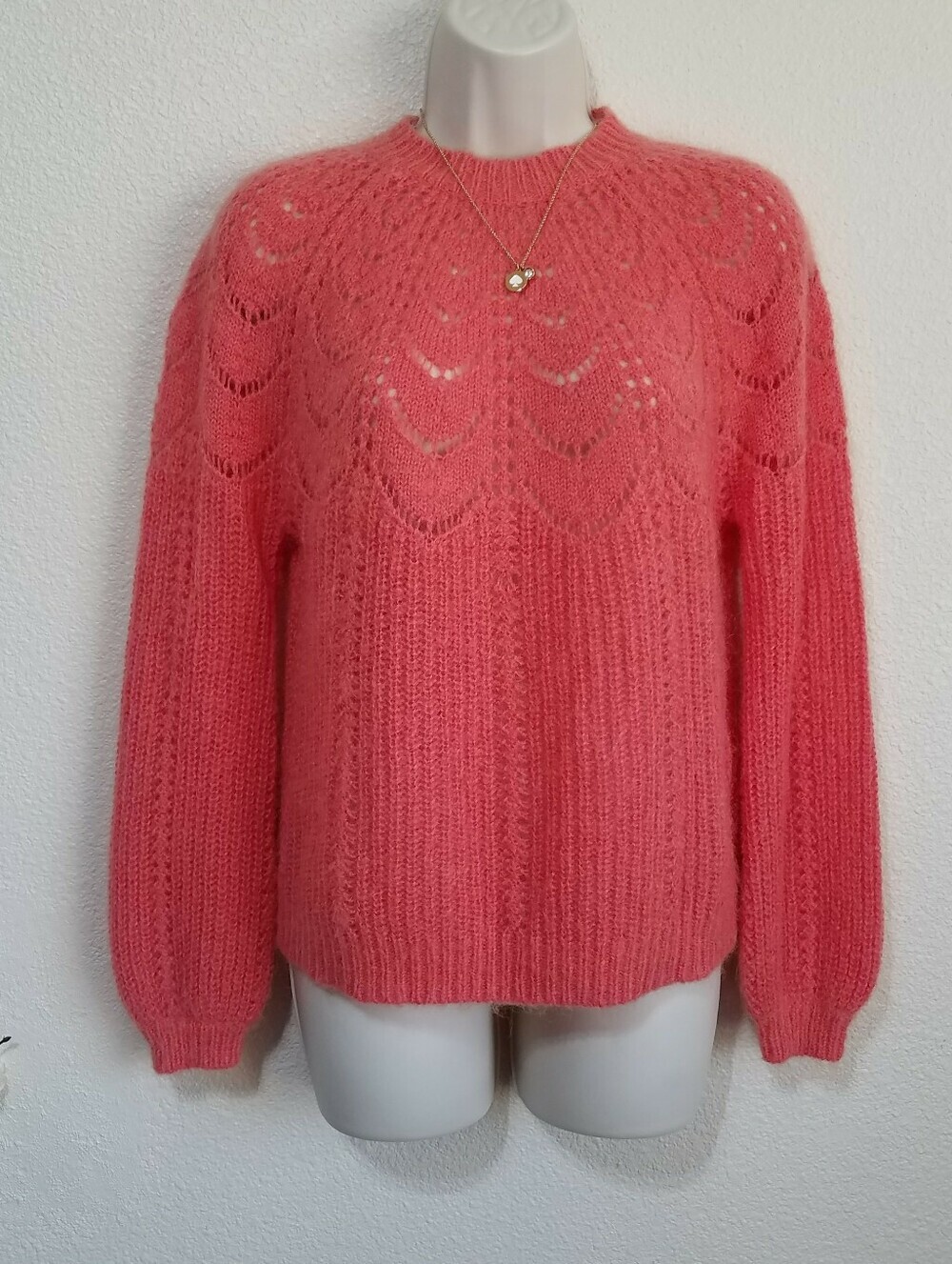 Sezane Paulin Jumper Sweater in Coral - Picture 2 of 10